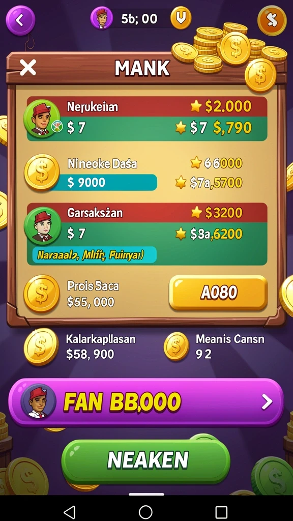 Sistem leveling yang bervariasi dan menyenangkan.
