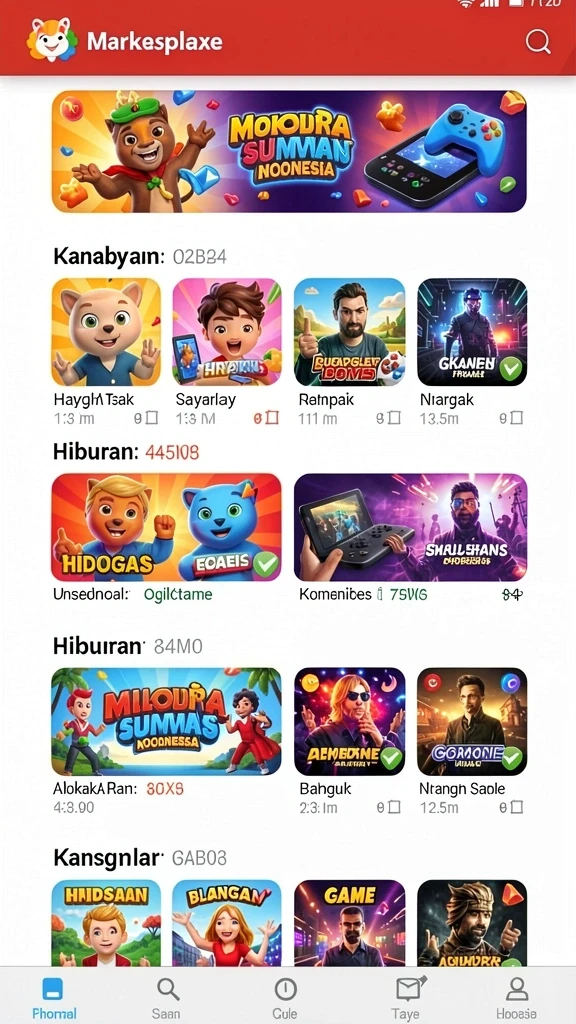 Beragam pilihan permainan yang tersedia dengan grafis menawan.