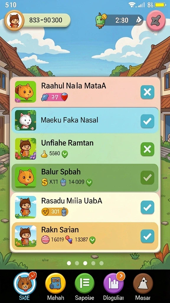 Menampilkan grafik yang memukau dan interaktif.