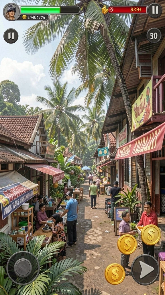 Menunjukkan karakter utama dalam pertempuran epik.