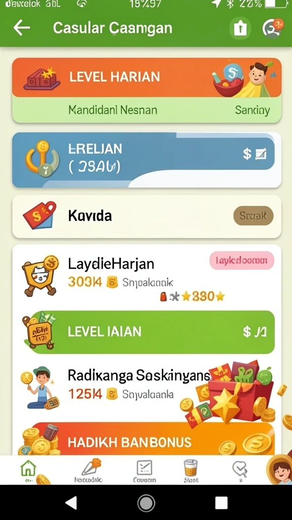 Antarmuka permainan yang sederhana dan mudah dinavigasi.