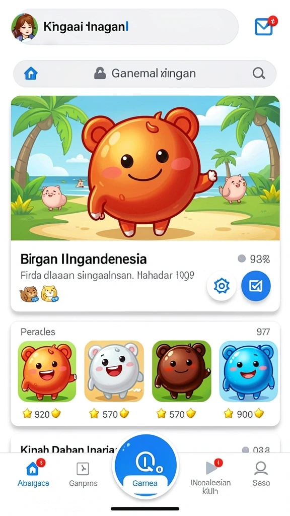 Contoh level yang menampilkan grafis hebat.