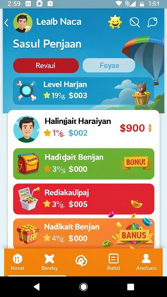 Tampilan antarmuka yang menarik dan user-friendly.