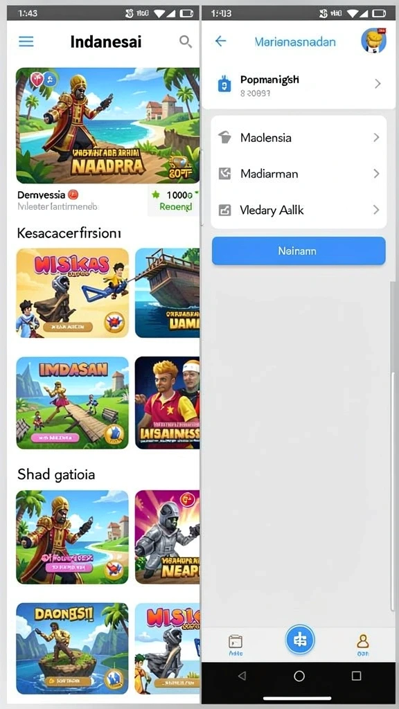 Tampilan awal yang menarik dengan grafik menawan.