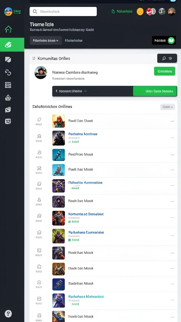 Screenshot memperlihatkan pemain berinteraksi dalam komunitas game.