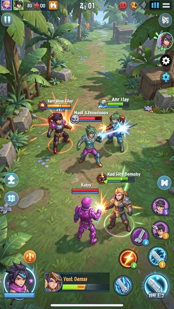 Screenshot dari mode multiplayer yang penuh aksi.