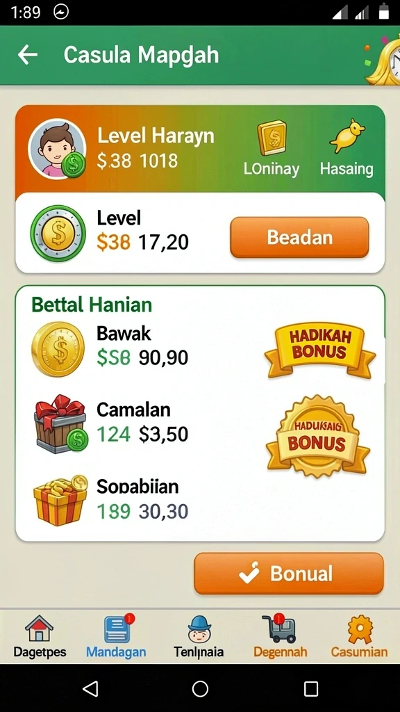 Tampilan antarmuka yang user-friendly.