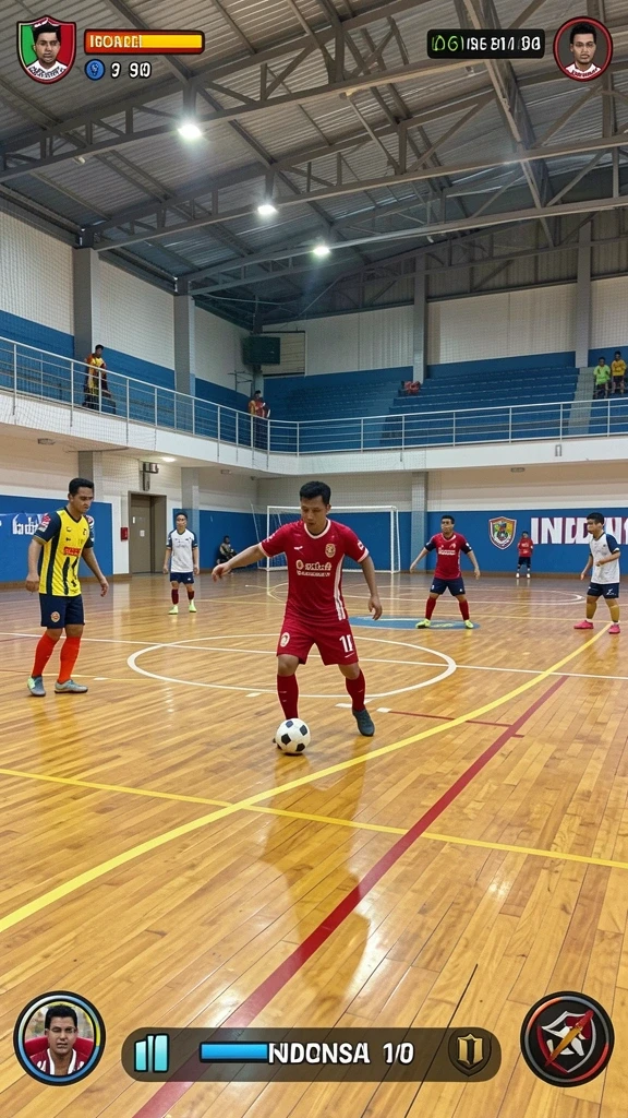 Momen pertempuran seru antar pemain.