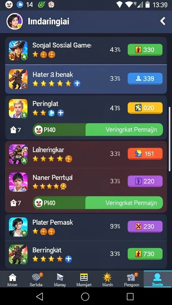 Fitur sosial yang memungkinkan interaksi antar pemain.