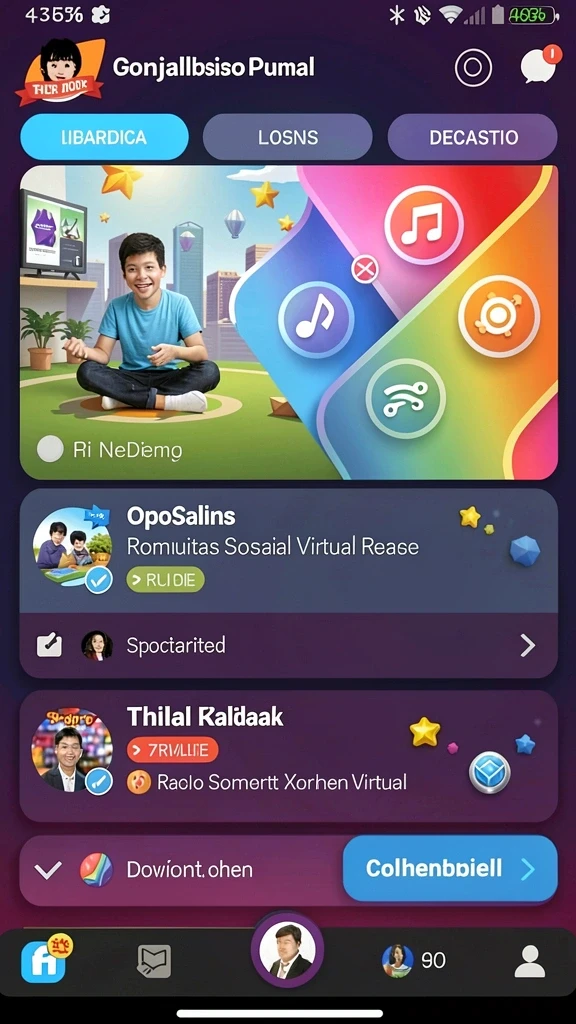Fitur komunitas yang memungkinkan interaksi antar pemain.